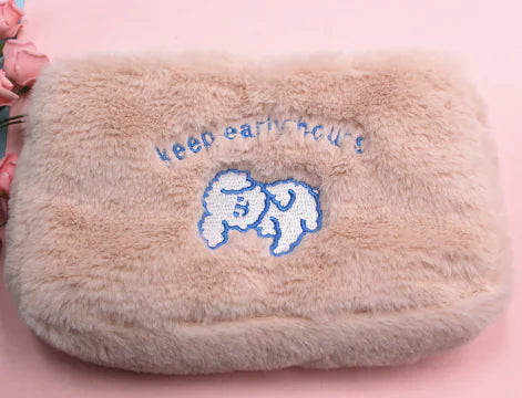 Cute Cloud Plush Cosmetic Bag