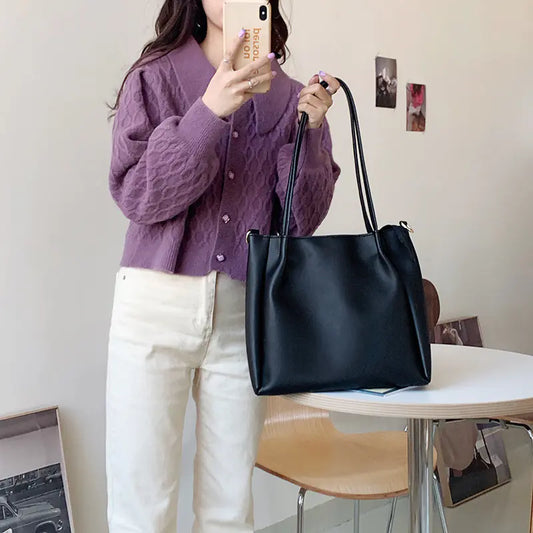 Trendy Women's Tote Bag - Large Capacity Shoulder Bag