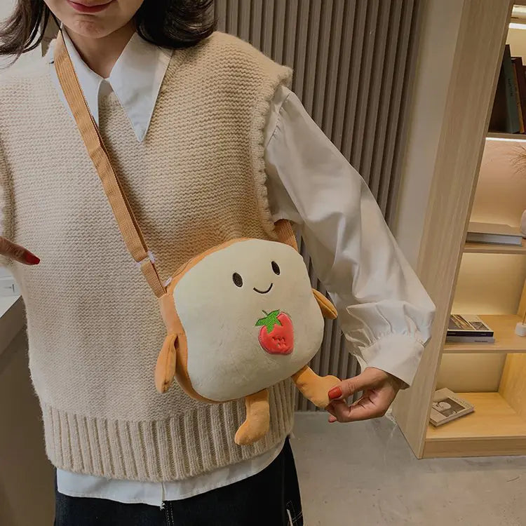 Cute Plush Messenger Bag with Fun Design