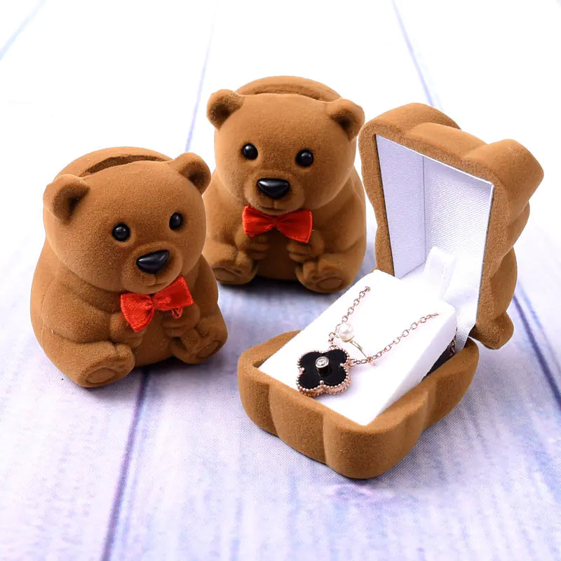 Cute Bear Cartoon Jewelry Storage Box for Gifts