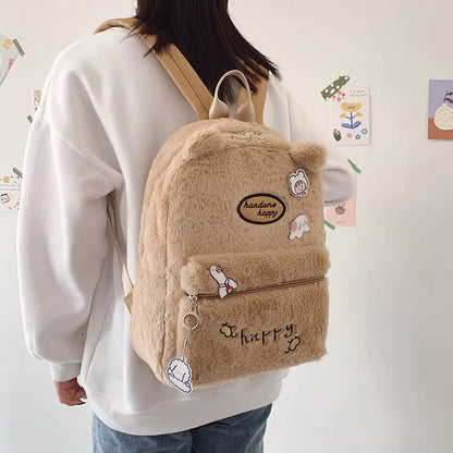 Casual Cute Embroidery Cartoon Travel Bag
