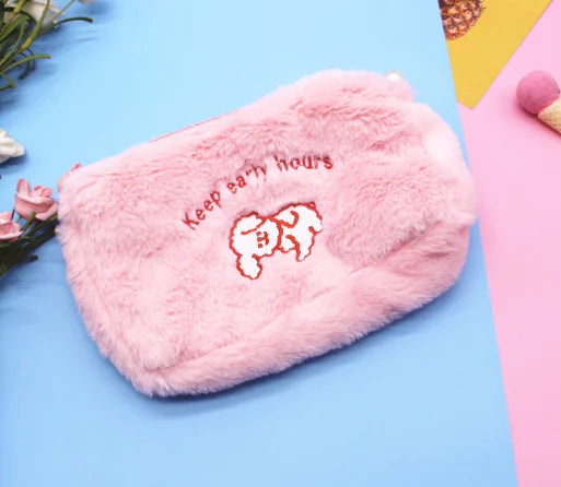 Cute Cloud Plush Cosmetic Bag