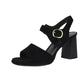2025 Summer New Fresh Suede Chunky Heels Sandals