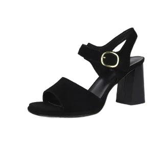 2025 Summer New Fresh Suede Chunky Heels Sandals
