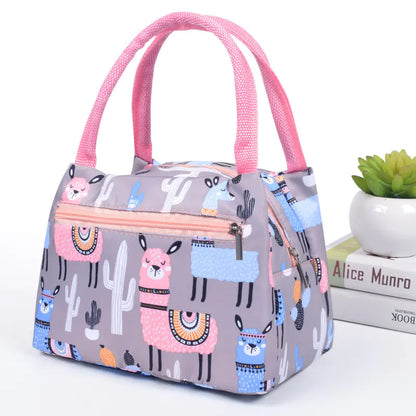 Fashion Zipper Portable Insulated Bag