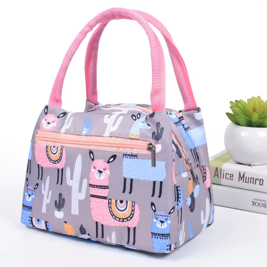 Fashion Zipper Portable Insulated Bag