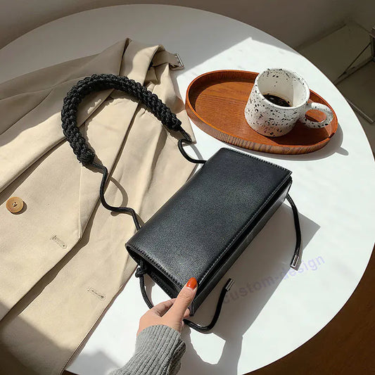 Fashion Messenger Bag - One-Shoulder Small Square Bag