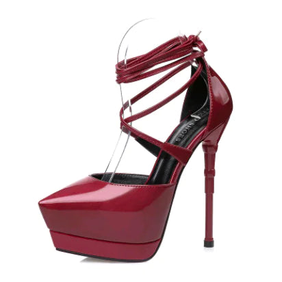 Sexy Waterproof Ultra High Heels with Strappy Design