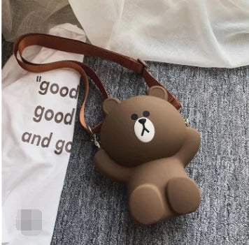 Cute Bear Crossbody Bag - Mini Phone Pouch