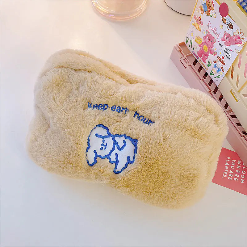 Cute Cloud Plush Cosmetic Bag