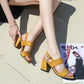 2025 Summer New Fresh Suede Chunky Heels Sandals
