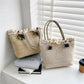 Trendy Women's Woven Shoulder Bag - Large Capacity Beach Bag