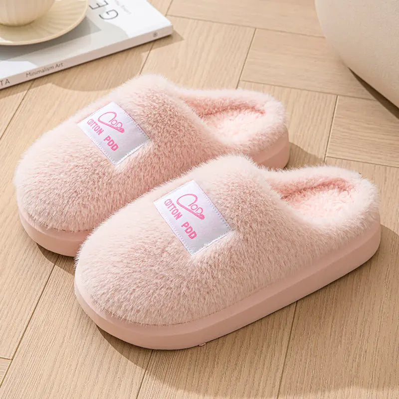 Cotton Slippers with Bag Heel