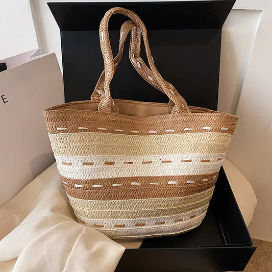 Ladies Fashion Papyrus Braided Bag