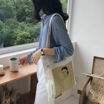 Simple Wind Letter Shoulder Bag