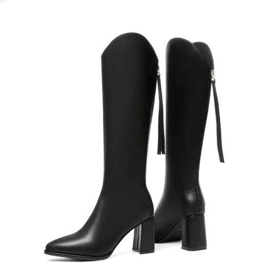 Women's Knee-high Elastic Pointed Thin Heels Boots