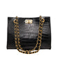 Crocodile Pattern Chain Shoulder Bag