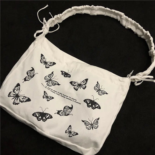 Butterfly Canvas Shoulder Messenger Bag