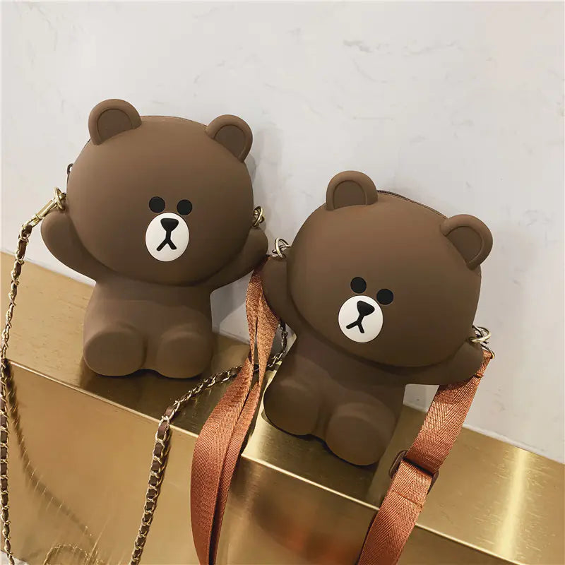 Cute Bear Crossbody Bag - Mini Phone Pouch