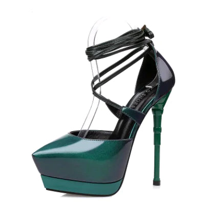 Sexy Waterproof Ultra High Heels with Strappy Design