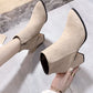 Black Martin Boots for Women with Thick Heels