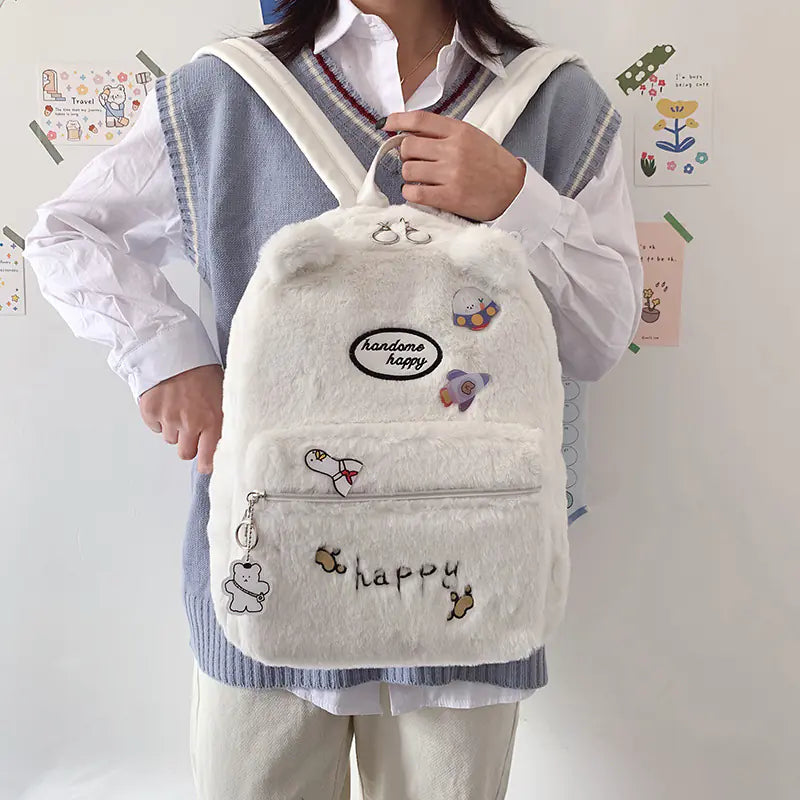 Casual Cute Embroidery Cartoon Travel Bag