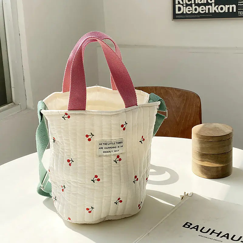 Mommy Bucket Canvas Shoulder Bag