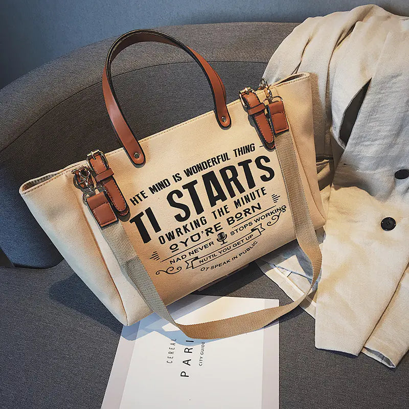 Large Capacity Canvas Tote Bag