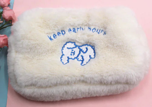 Cute Cloud Plush Cosmetic Bag