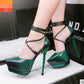Sexy Waterproof Ultra High Heels with Strappy Design