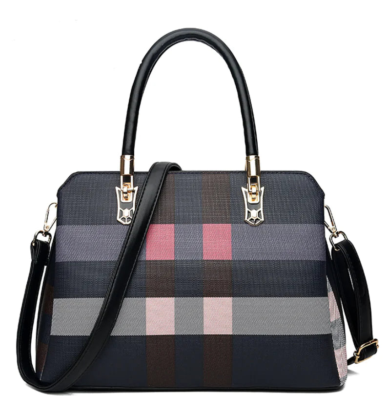 Fashionable Checkered Shoulder Crossbody Bag