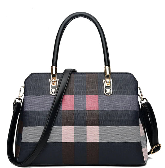 Fashionable Checkered Shoulder Crossbody Bag