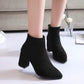 Black Martin Boots for Women with Thick Heels