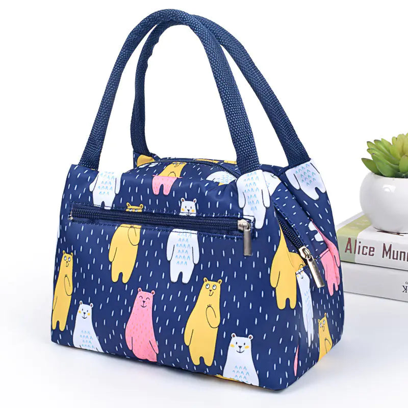 Fashion Zipper Portable Insulated Bag