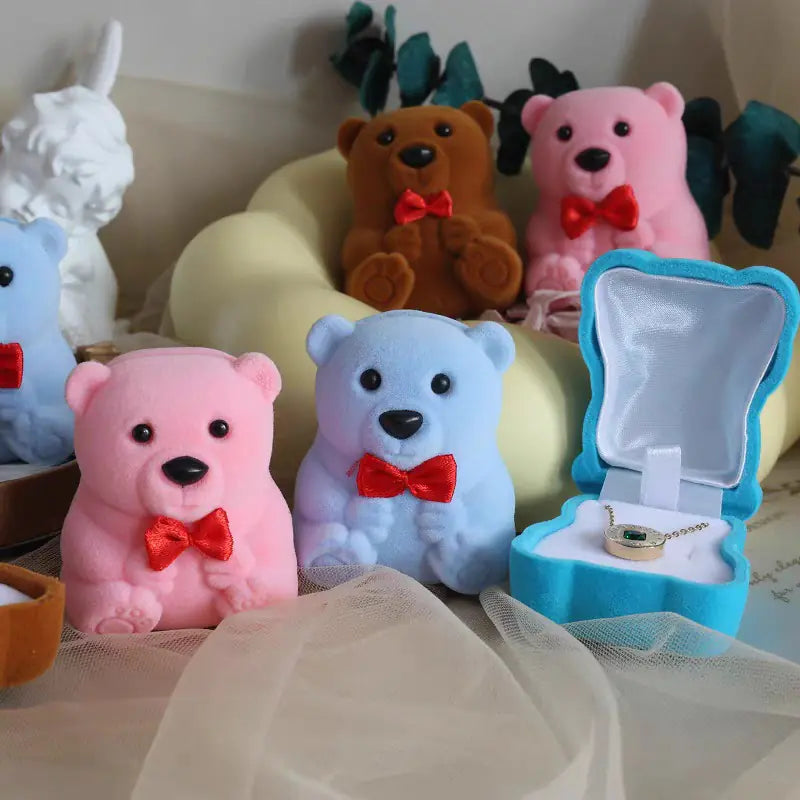 Cute Bear Cartoon Jewelry Storage Box for Gifts