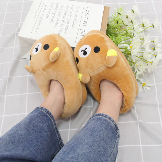 Couple's Thermal Cotton Indoor Slippers with Full Heel Wrap