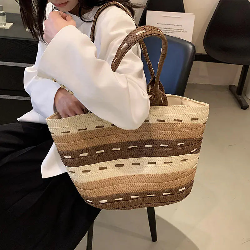Ladies Fashion Papyrus Braided Bag
