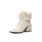 Genuine Leather Women's Boots with Chunky Heels