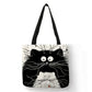 Linen Cat Shoulder Bag