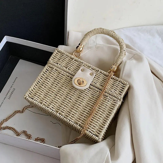Trendy Net Red Straw Bag