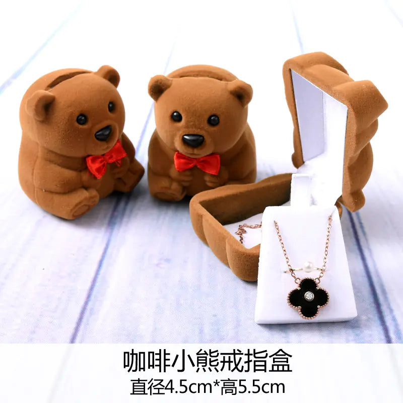 Cute Bear Cartoon Jewelry Storage Box for Gifts