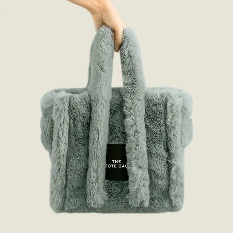 Simple Plush Handheld Women's Bag