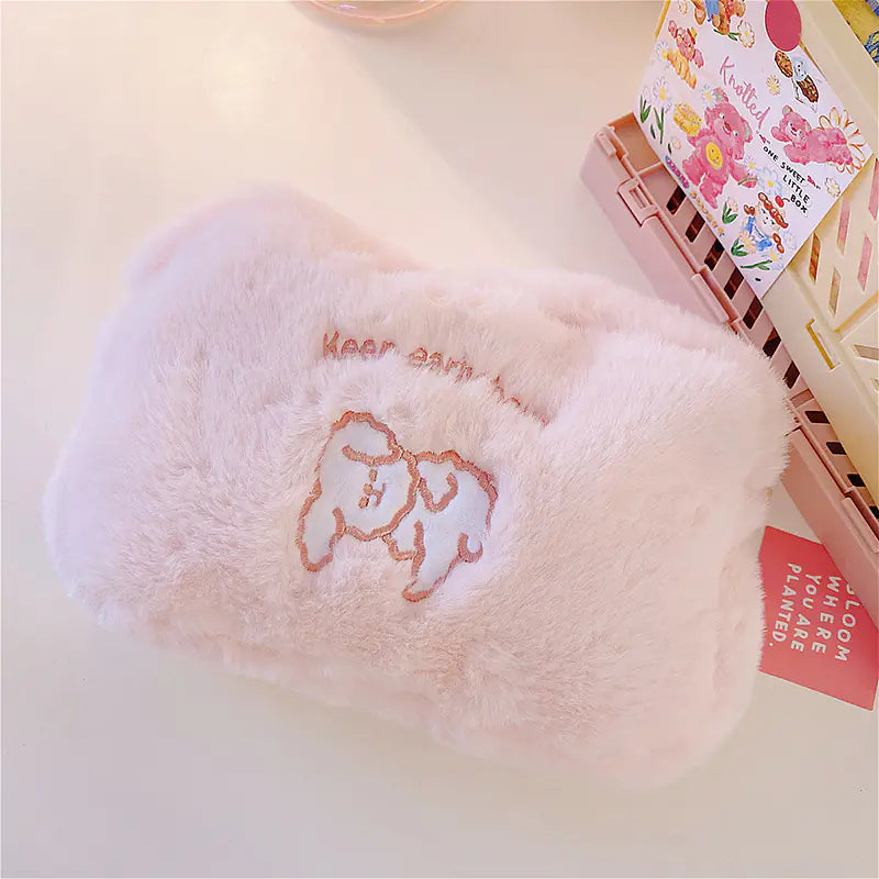 Cute Cloud Plush Cosmetic Bag
